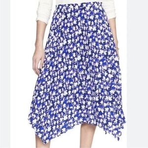 Banana Republic Floral Pleated Midi Handkerchief Skirt | Size 0